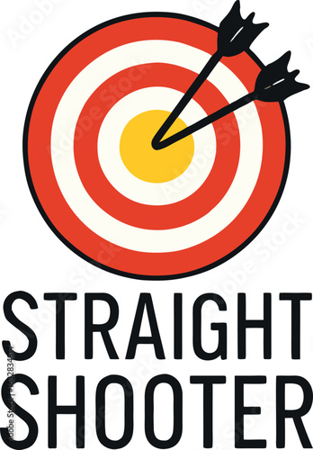 Straight Shooter Target Bullseye Tee Archery Shirt