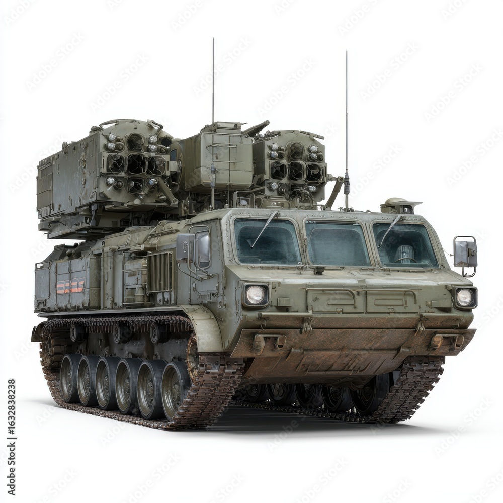 Fototapeta premium Advanced tracked missile system vehicle