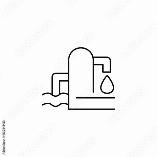 desalination system icon sign vector