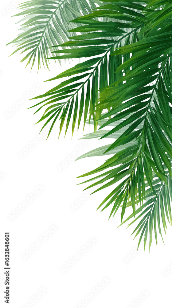 Naklejka premium Lush tropical palm leaves