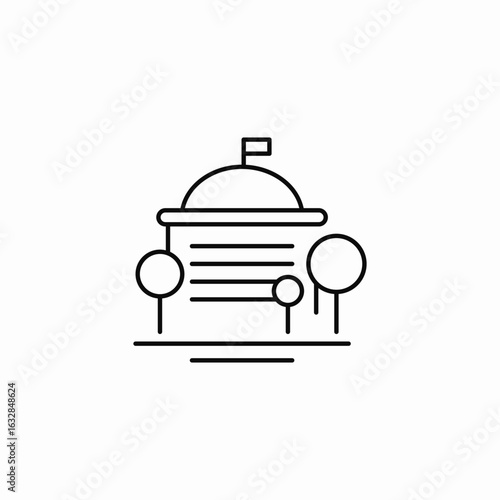 government facility icon sign vector