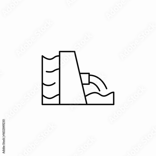 system drainage icon sign vector