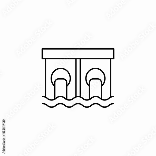 water drainage icon sign vector