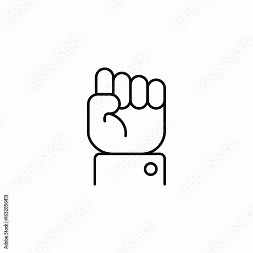 fist protest icon sign vector