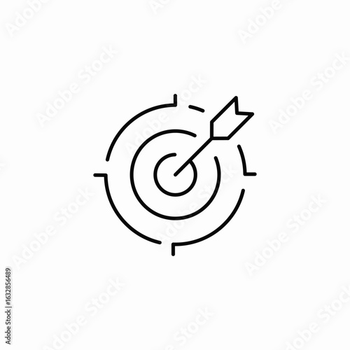 goal point icon sign vector