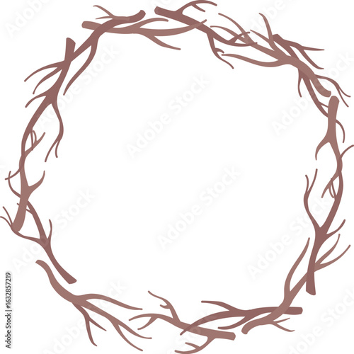 Rustic Branch Wreath Frame