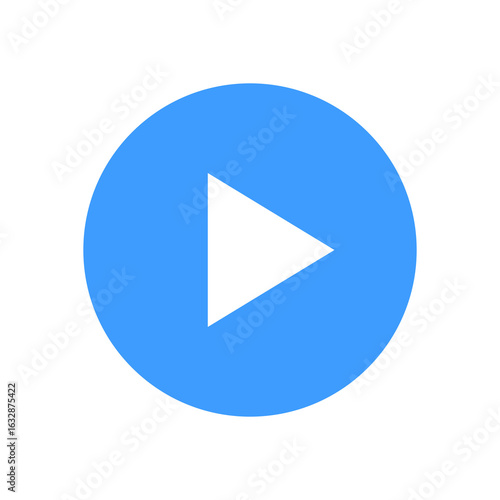 Free Download Blue circle play button icon with transparent background - GFXLoad