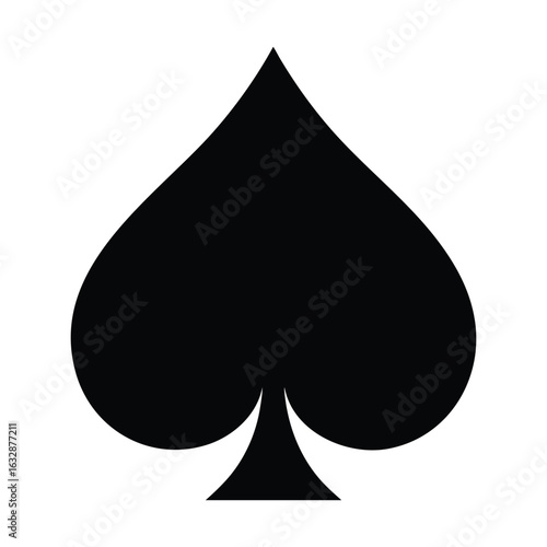 Find black spade suit symbol for playing card games like poker bridge and solitaire illustration vector 90