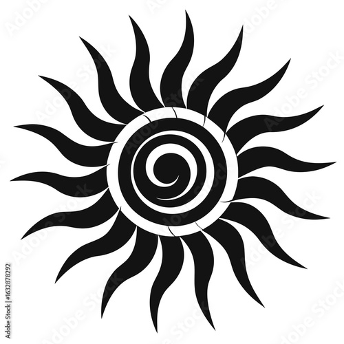 Abstract Sun Vector Illustration