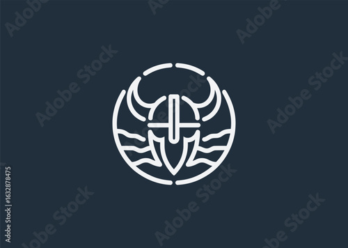 Viking line logo symbolizing strength, resilience, and fearless tradition.