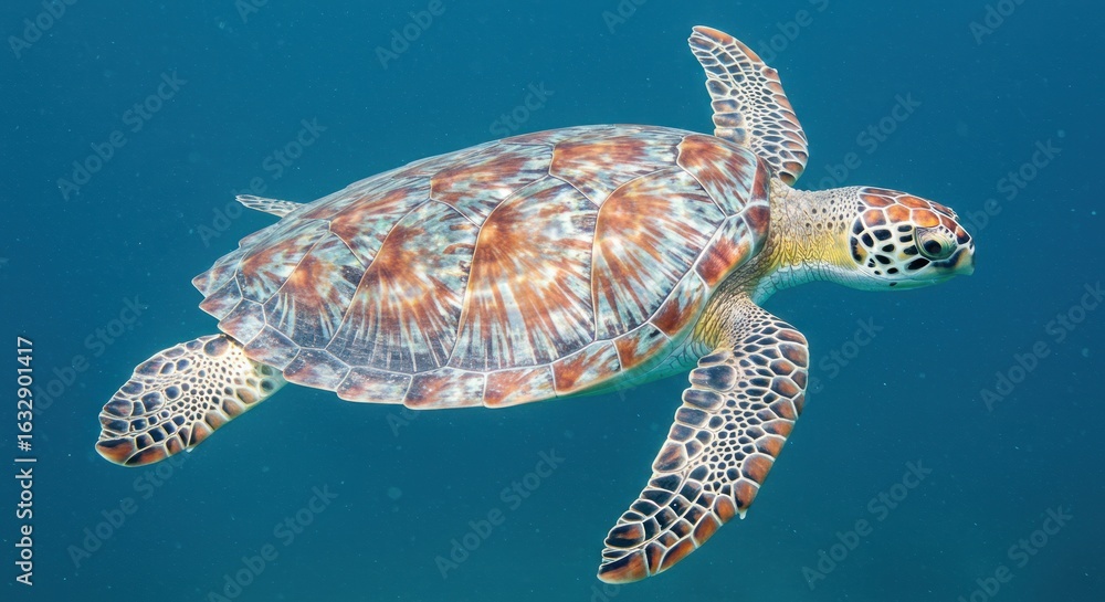 Fototapeta premium Sea turtle swimming