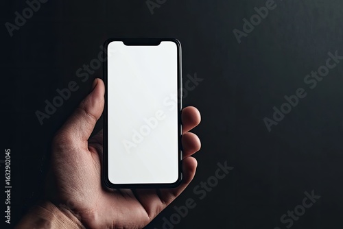 Flawless Image of Hand Holding Black Smartphone