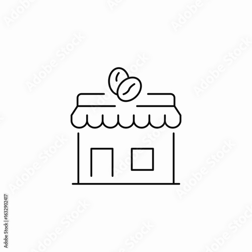coffee shop icon sign vector