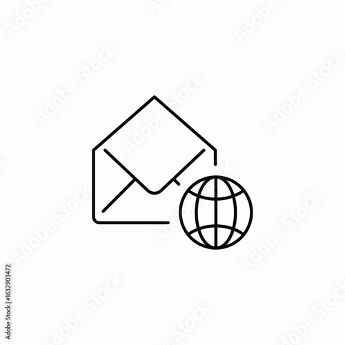 internet connection message open icon sign vector