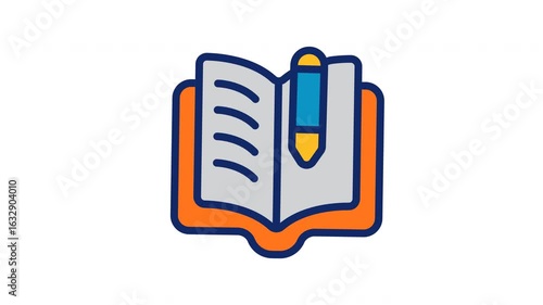 animated open book