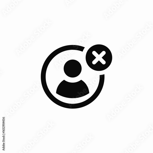 remove profile icon sign vector