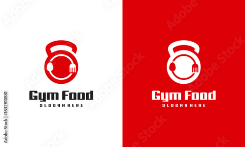 Gym food logo designs concept vector, Gym Nutrition logo vector