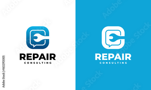 Repair Consulting logo designs concept vector, Service logo