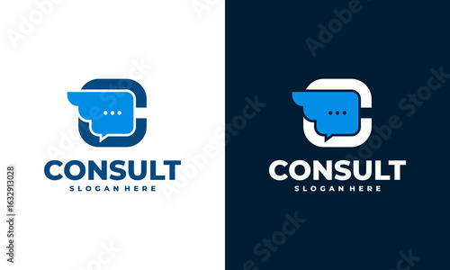 Talk Fly logo designs icon, Fast Consult logo template designs concept vector