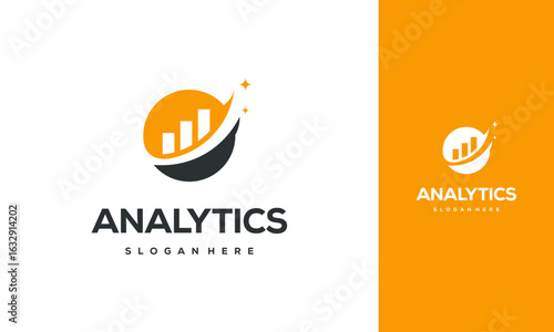 Simple Analytic Logo designs template, Business Insight logo