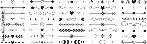 Collection of hand-drawn dividers and borders.