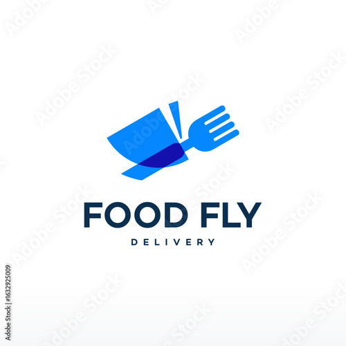 Food Fly logo designs concept vector, Food Delivery logo designs icon