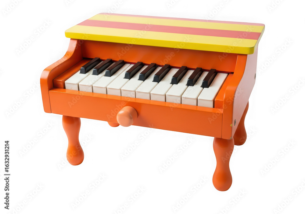 Fototapeta premium Photo of colorful toy piano isolated on transparent background