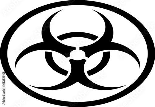biohazard symbol icon vector illustration