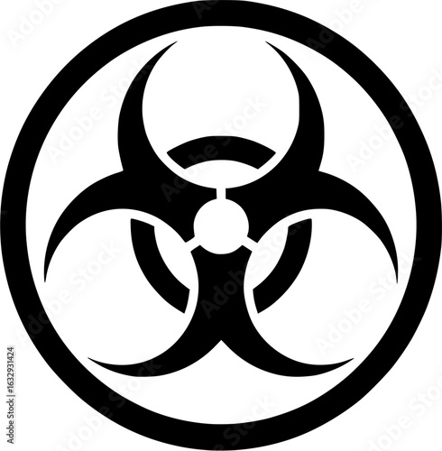 biohazard symbol icon vector illustration
