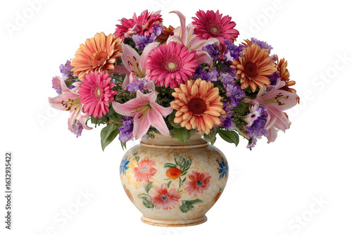 Wallpaper Mural Vibrant floral arrangement in a decorative vase isolated on transparent background Torontodigital.ca