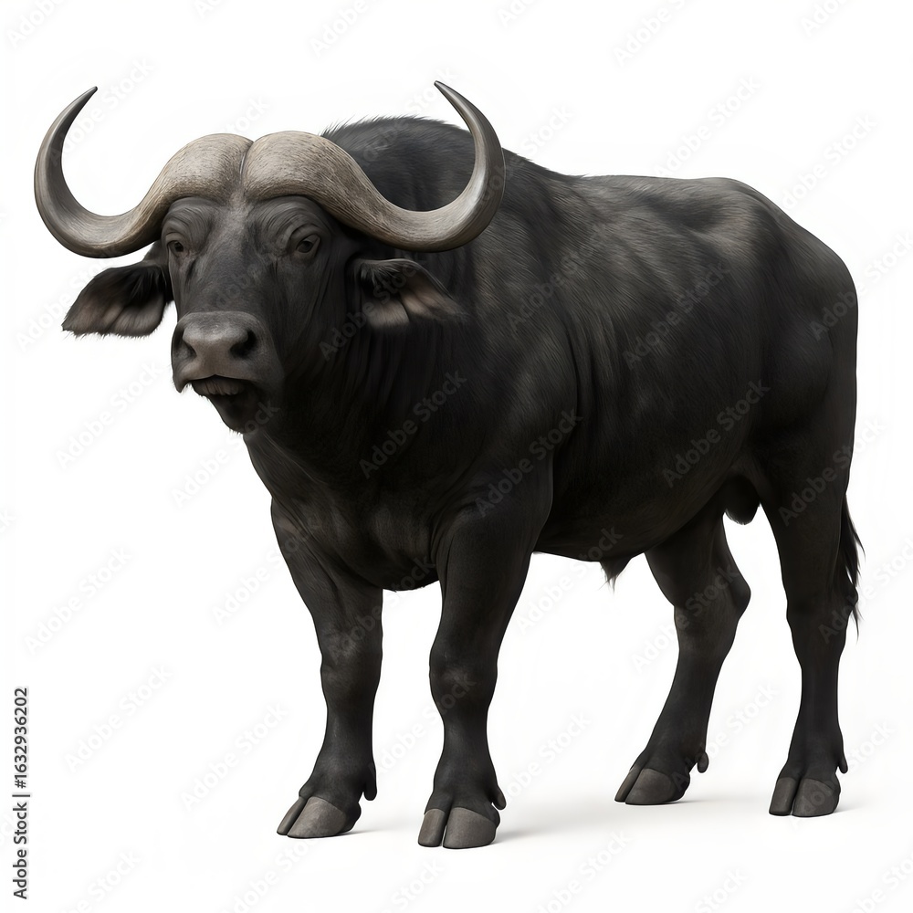 Obraz premium African Buffalo with Powerful Horns