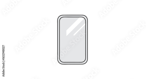 Modern Minimalist Smartphone Mockup with Clean Lines and Sleek Design, Perfect for App and UI Presentation Showcase of Digital Interfaces