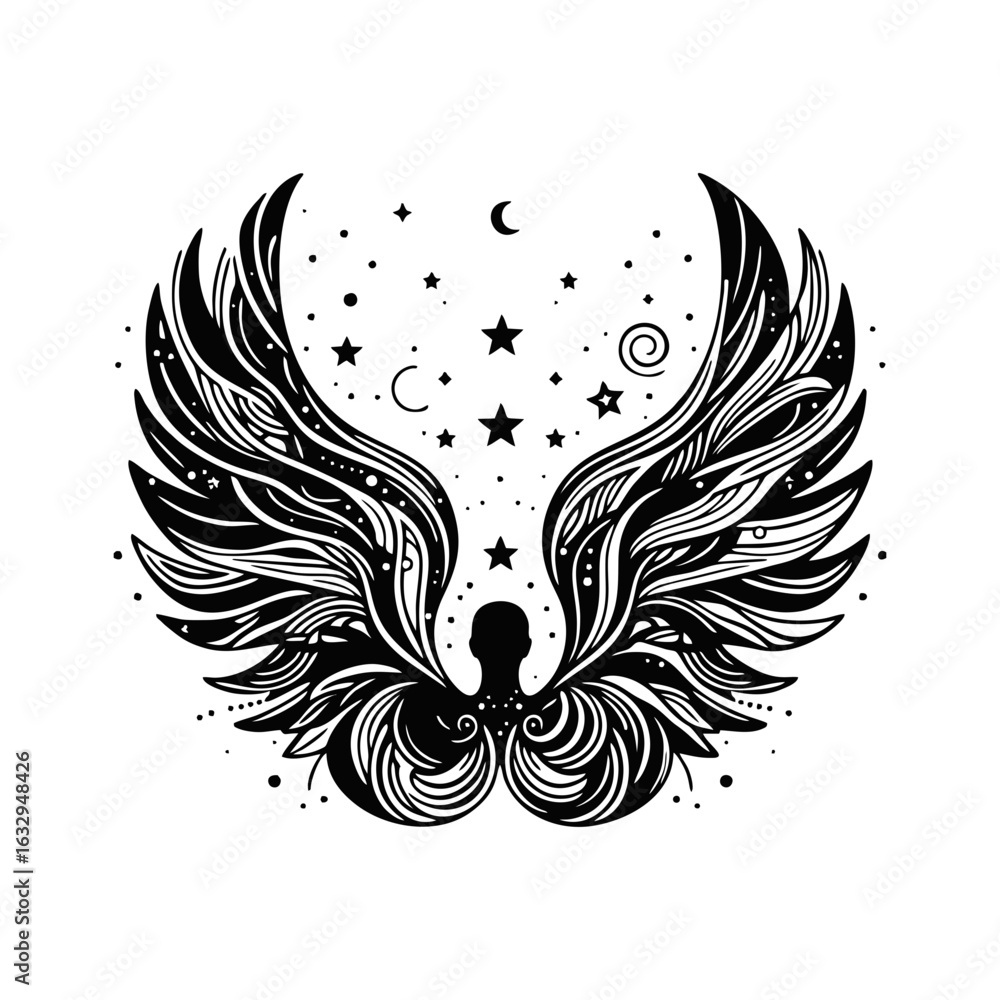Obraz premium abstract Wings for freedom icon