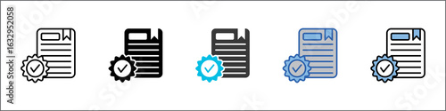 Certificate Icon Pack Multistyle Illustration