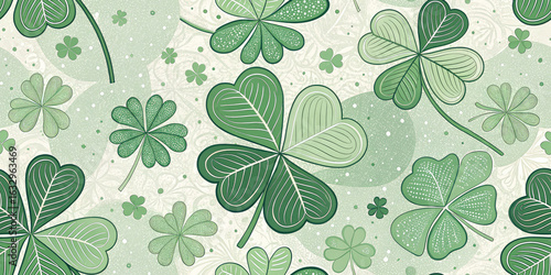 Vibrant green shamrock pattern brings luck and joy to any festive design project.