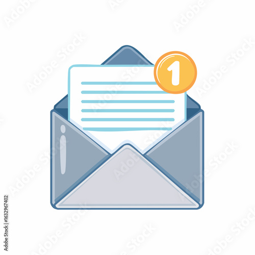 A single unopened email message notification.