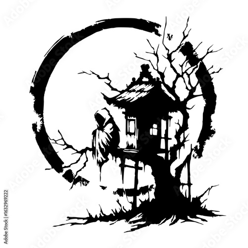 Horror silhouette vector design