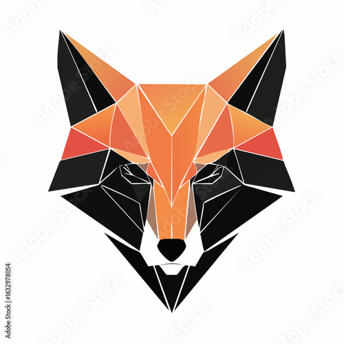 Polygonal Geometric Fox Illustration