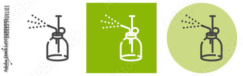 霧吹き器、ガーデニング、園芸｜ライン・アイコン [線の編集可能]