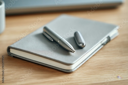 Minimalist Navy Blue Notebook and Pen Set