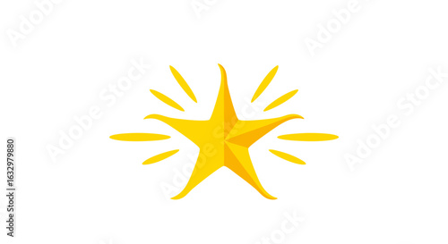 A Minimalist Vector Design of a radiant, geometric star, symbolizing success and brilliance with a clean, modern aesthetic for diverse application