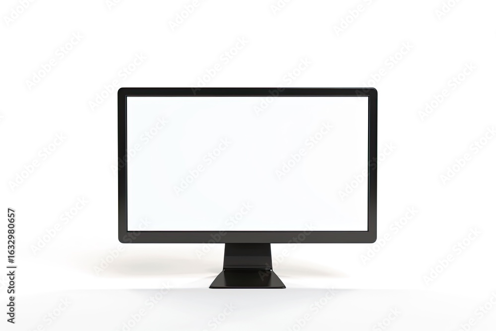 Premium Quality Image of Computer Monitor White Screen Isolated on White Premium Quality Image of Computer Monitor White Screen Isolated on White