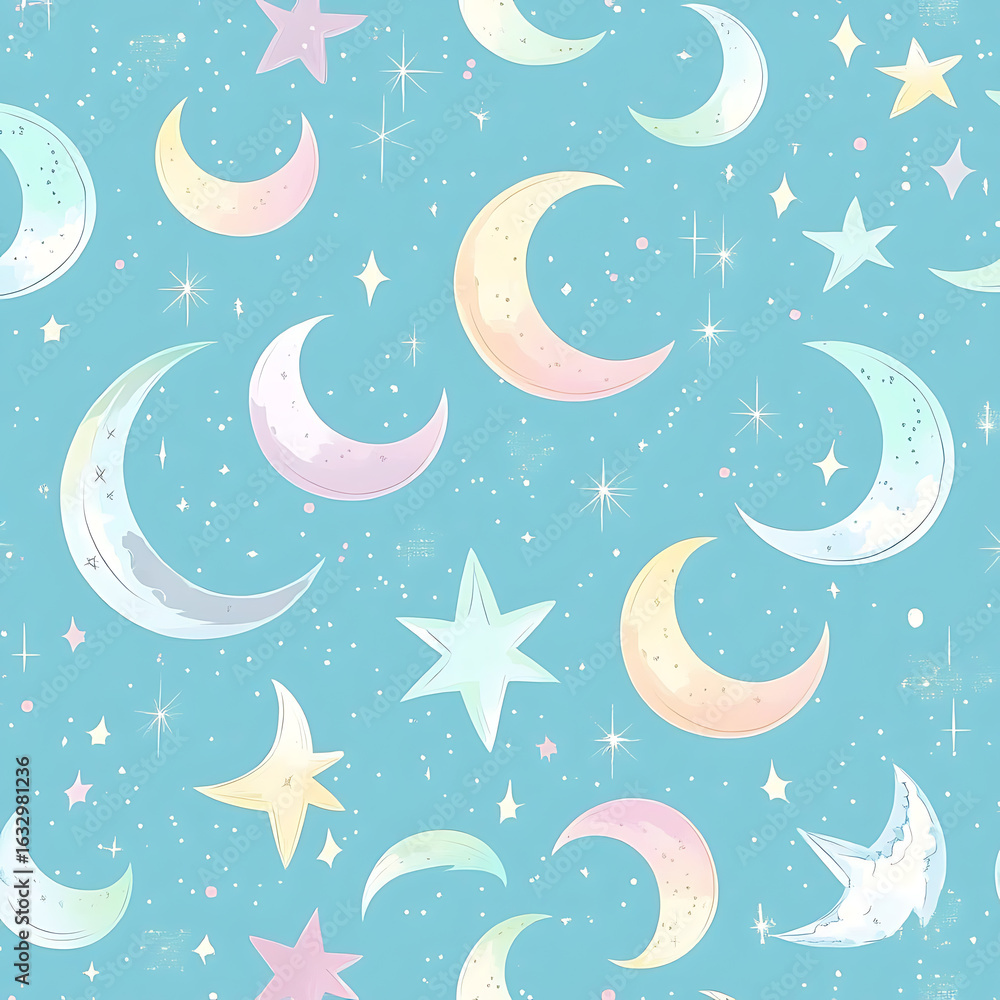 Fototapeta premium Seamless tile patterns combining cultural, modern, and botanical inspirations for commercial vector.