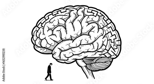 Overwhelmed mind: a conceptual illustration of mental struggles and challenges