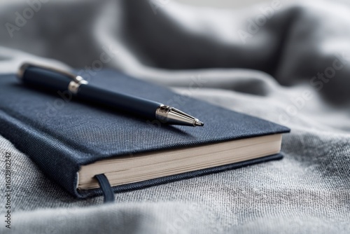 Navy Blue Notebook and Pen Set