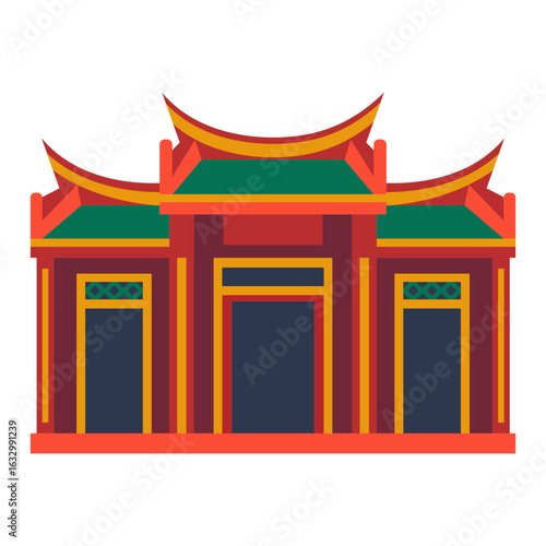 Temple with Dominant Red Color