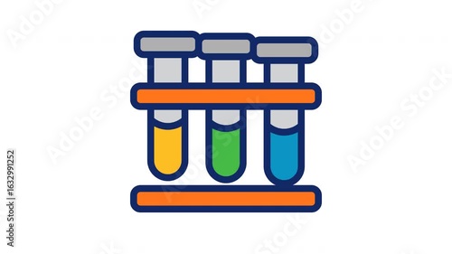 Animated Stack Test Tube