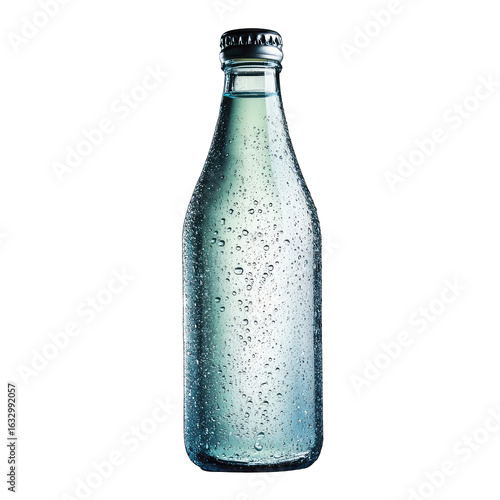 Wallpaper Mural A glass bottle of clear liquid, condensation visible Torontodigital.ca