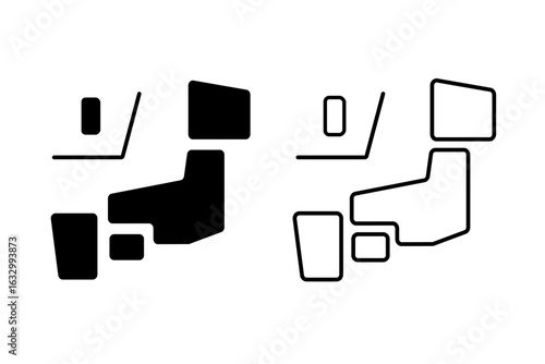 簡素化された日本の地図のアイコン