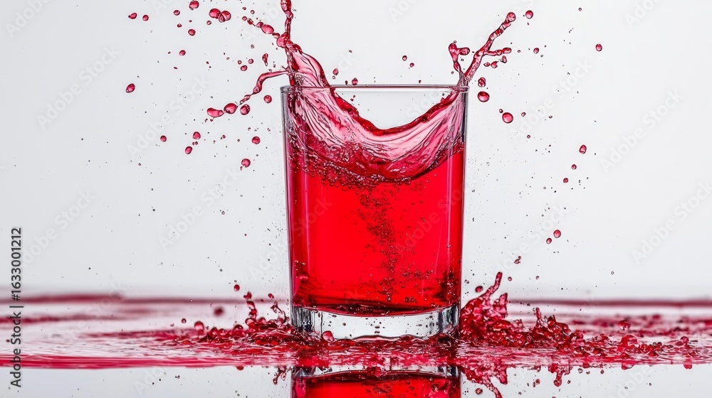 Fototapeta premium Mesmerizing splashes of color against a minimalist white backdrop.